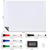 Vinsani 450x600 Whiteboard w/ 4 Markers and Eraser 0000143 Vinsani